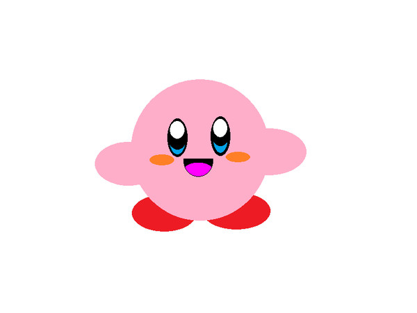 図形だけで描いたカービィ