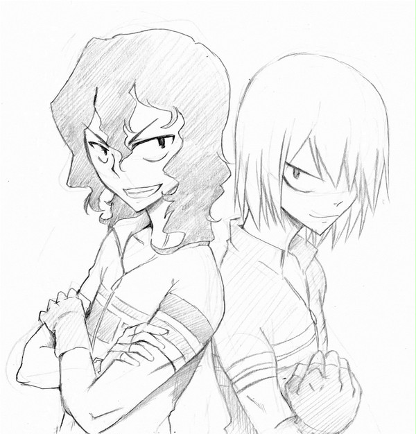パーマ先輩と無口先輩