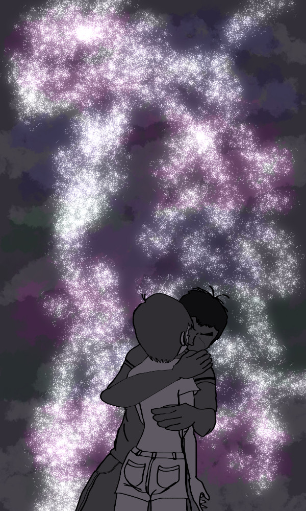 満天の星空の下で