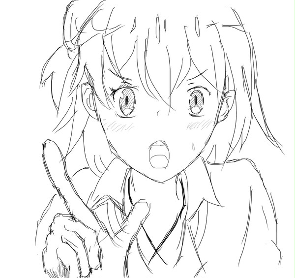 下書きの方の由比ヶ浜
