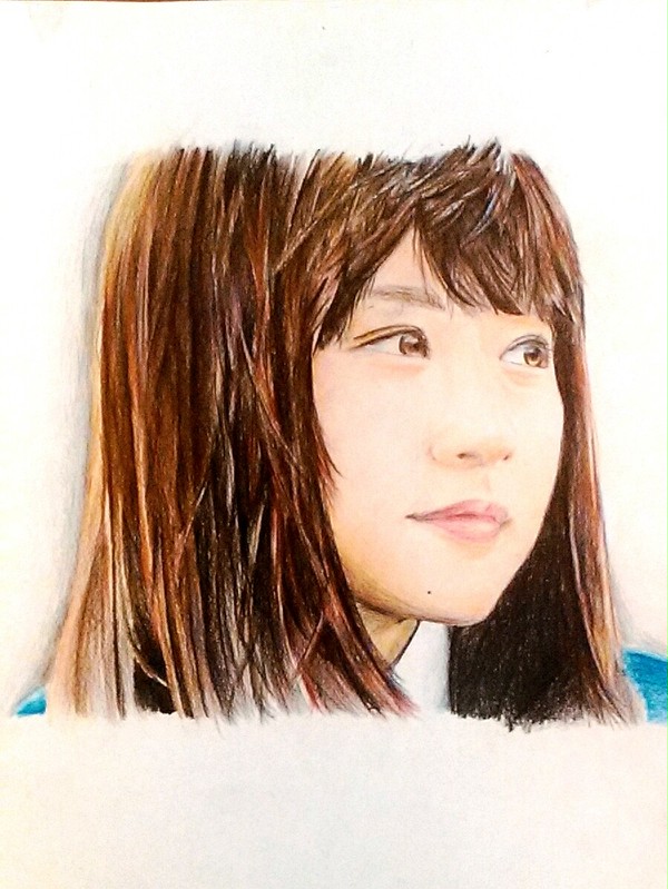 有村架純@色鉛筆画