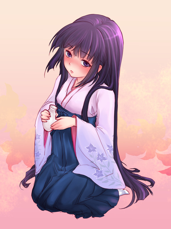 藤色の小振袖