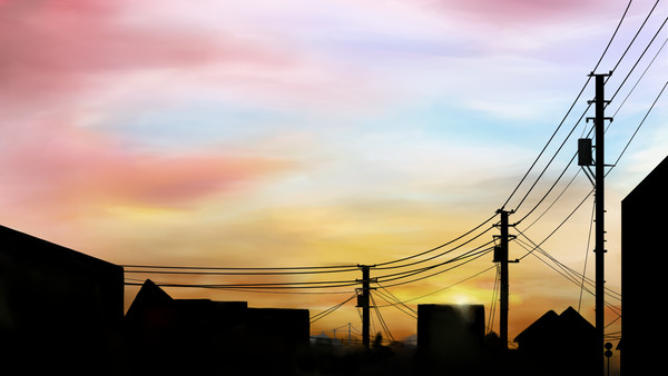 夕暮れ