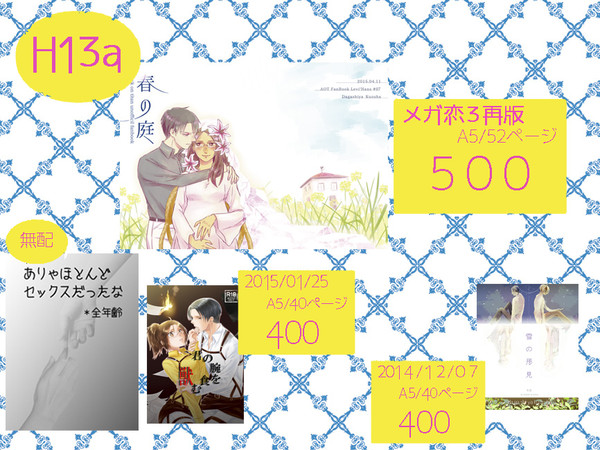 壁博６のおしながき