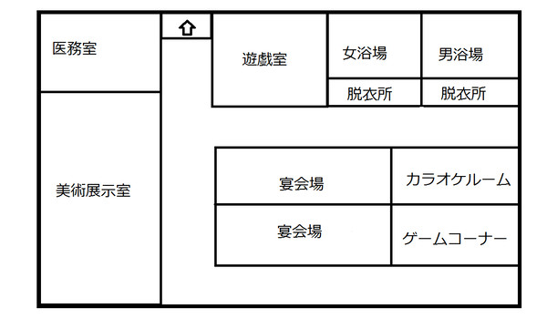 希望ヶ峰ホテル2階図面