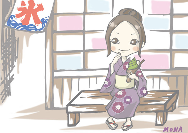浴衣で散歩