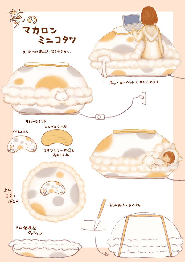 夢のマカロンミニコタツ