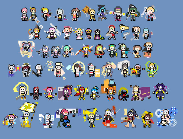 【俺タワー】建姫進化まとめ（シールドマシンまで）【ドット絵】