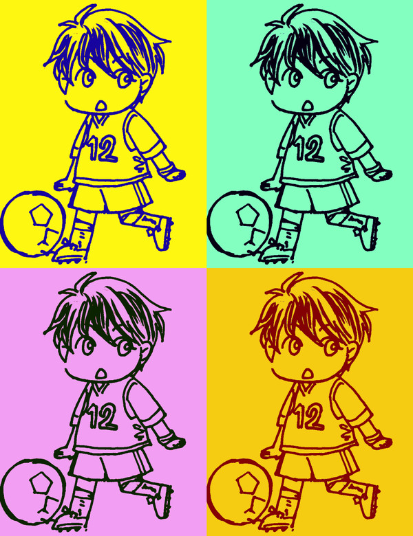 サッカー少年ジュンス。