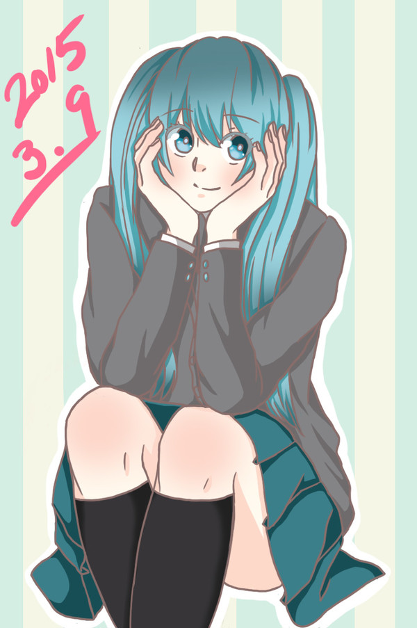 ミクの日なので描いてみた！