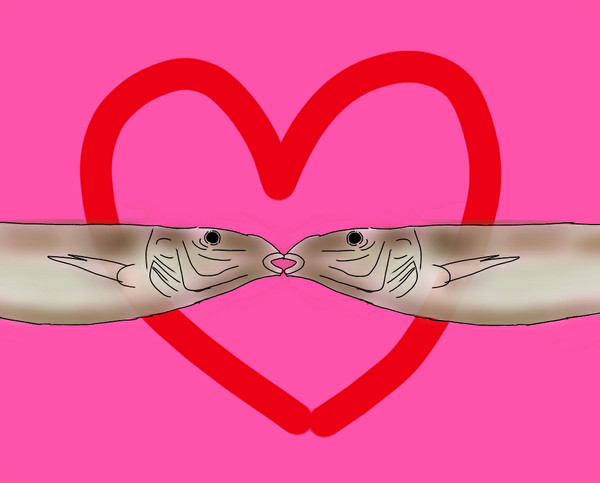 友人にキス描いてと言われたから
