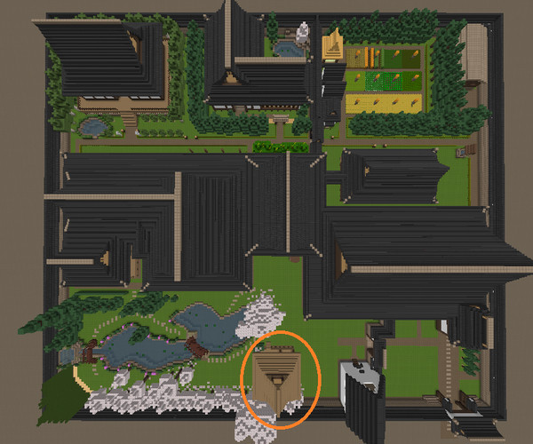 【刀剣乱舞】本丸再現/周辺・茶室【マインクラフト】