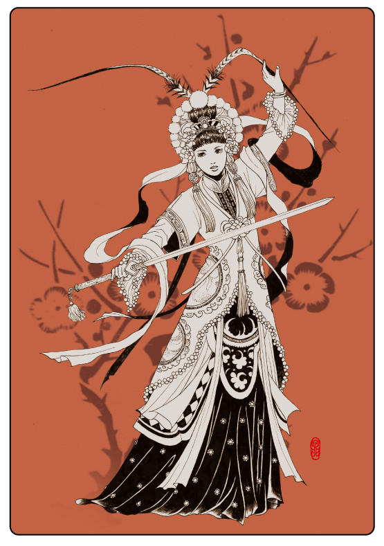京劇風衣装