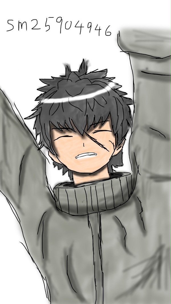 しょたぬきにっこり笑顔