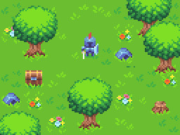 Knight and grass mockup