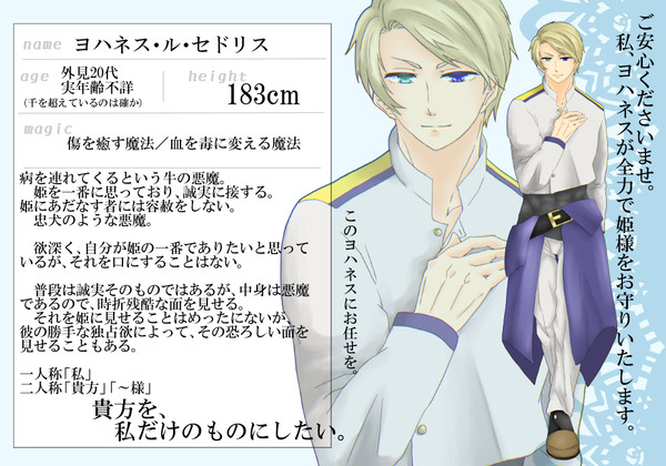 【騎士姫】ヨハネス・ル・セドリス【騎士】