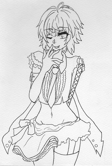 ミカくん線画