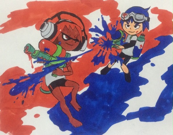 スプラトゥーンのパッケージっぽい絵