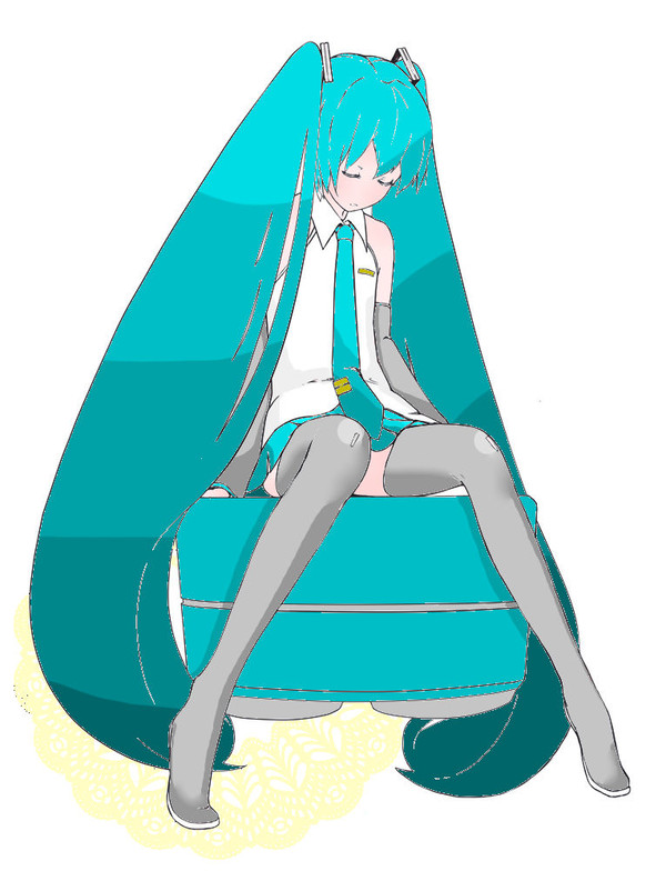 sleeping Miku    塗らせていただいた