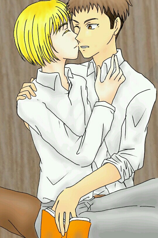 軽くキス ジャン&アルミン