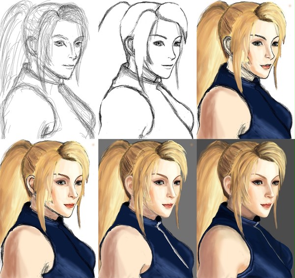 サラの絵の制作過程