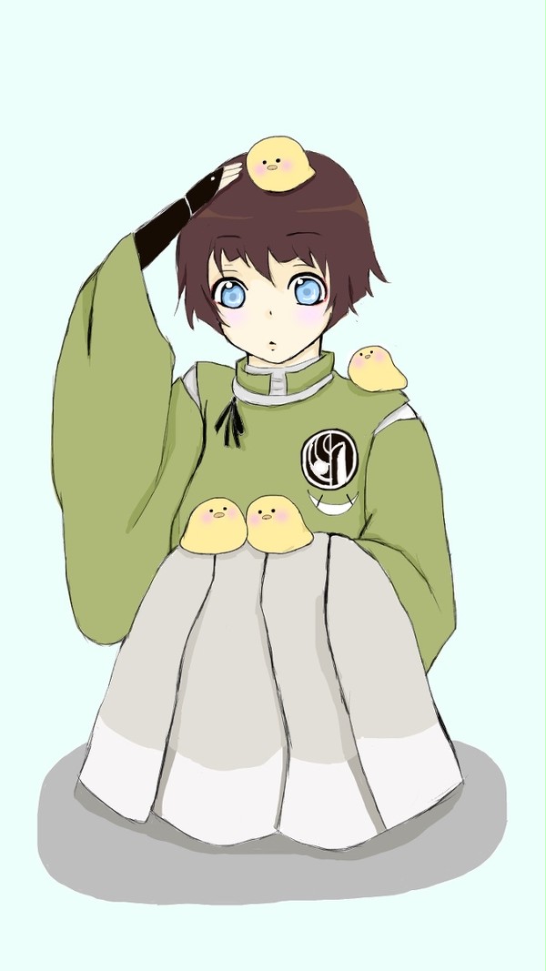 石切丸（幼い）+ひよこ