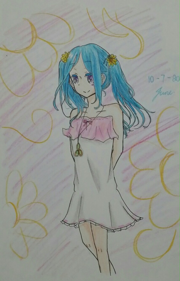 blue girl