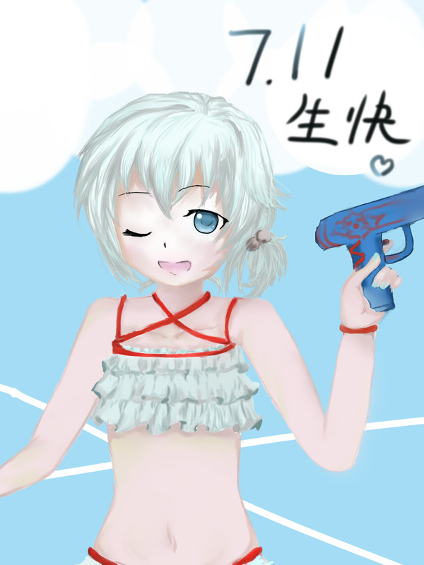 言和  平胸泳衣
