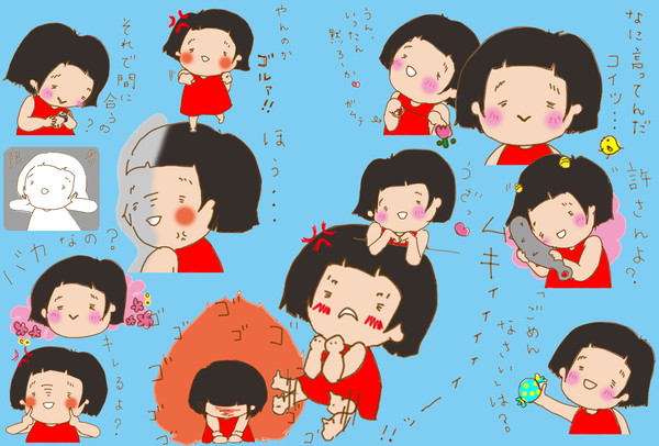 LINEスタンプ『笑顔の裏で怒る毒舌女の子』