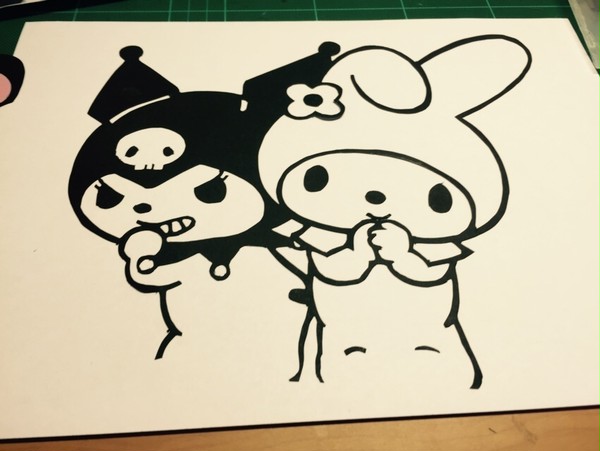 マイメロ 切り絵
