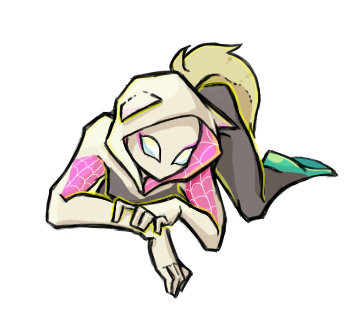 にゃんこなグウェンさんかいてみた。