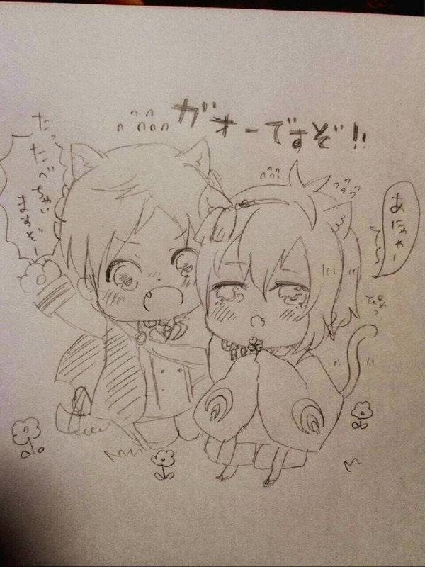 一期ちま振と三日月ちま近さん多めの落書き
