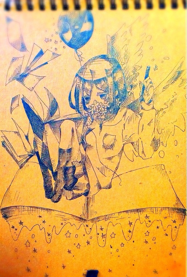 表紙に落書き*.°