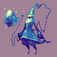 ドット絵 「氷連れ小僧」