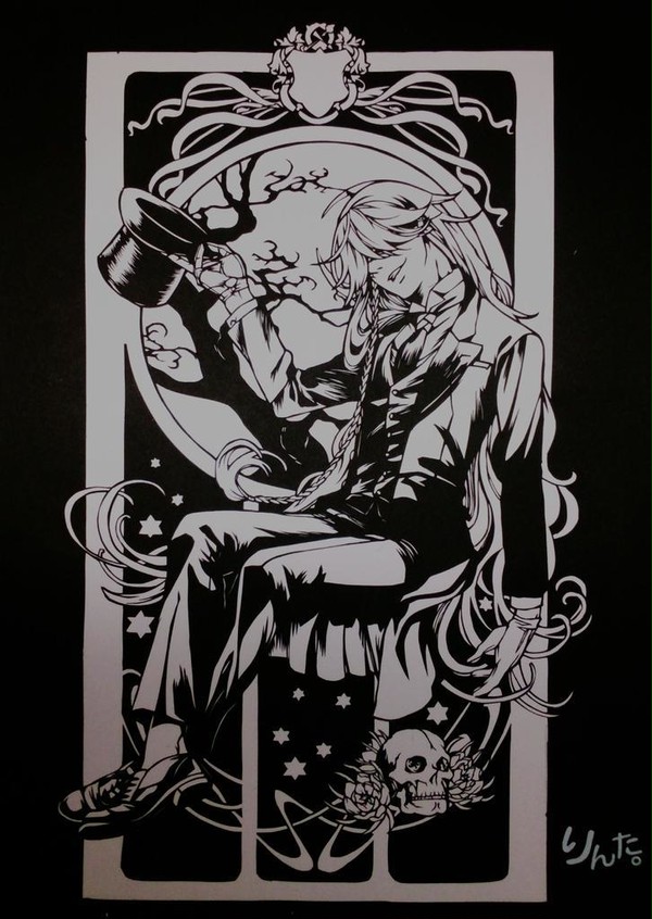 切り絵 葬儀屋