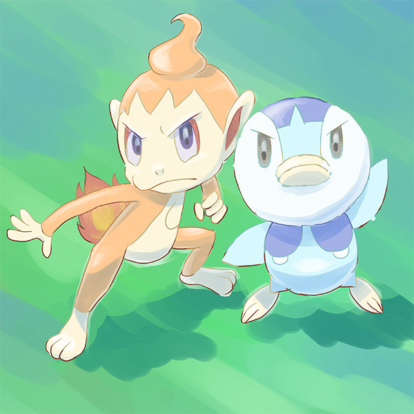 ヒコザルとポッチャマ