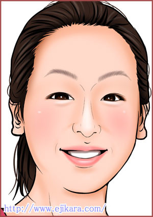 浅田真央さんの似顔絵イラスト