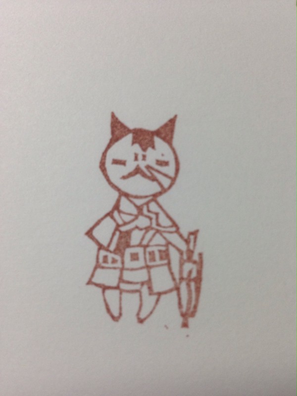 消しゴムはんこでアイルー