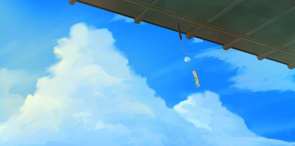 【習作】夏、雲、風鈴