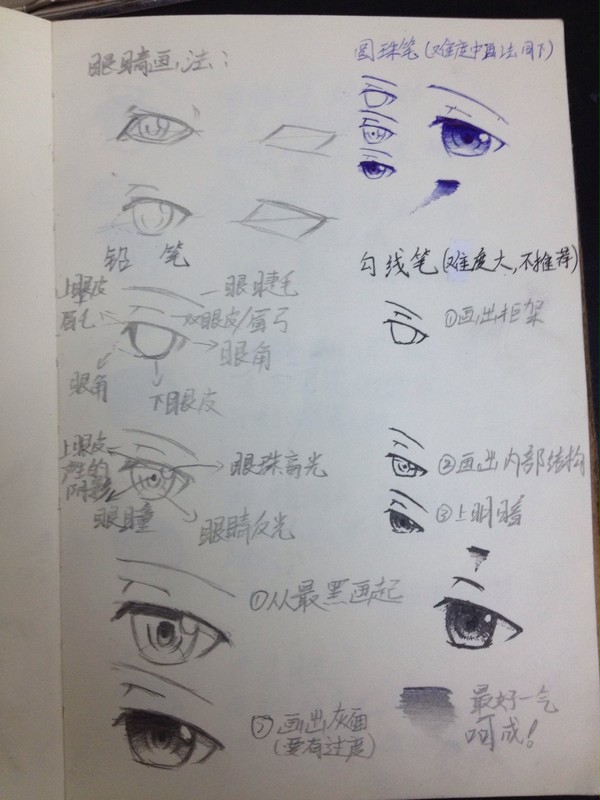 眼睛手绘教程