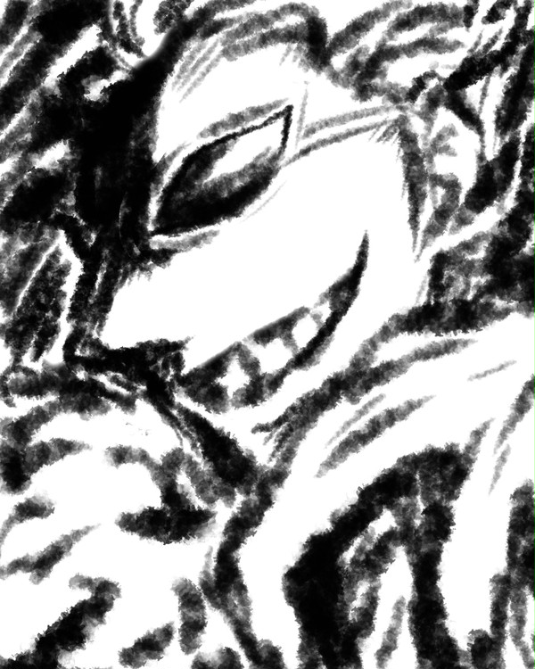 水墨画風一発書き