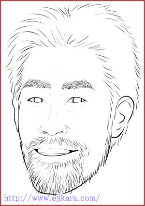 お笑い芸人のなすびさんの似顔絵イラスト