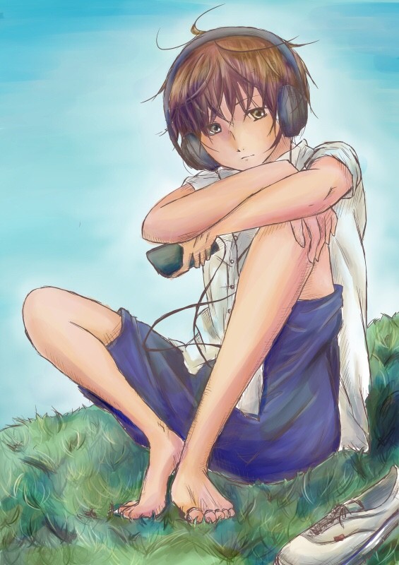 ヘッドホン男子