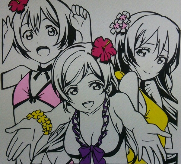 lily white 切り絵