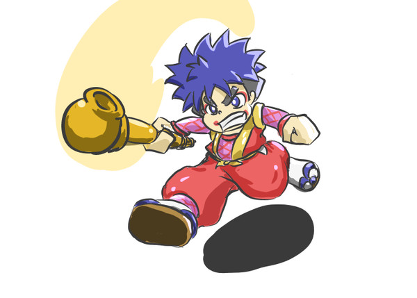 ゴエの武器振り