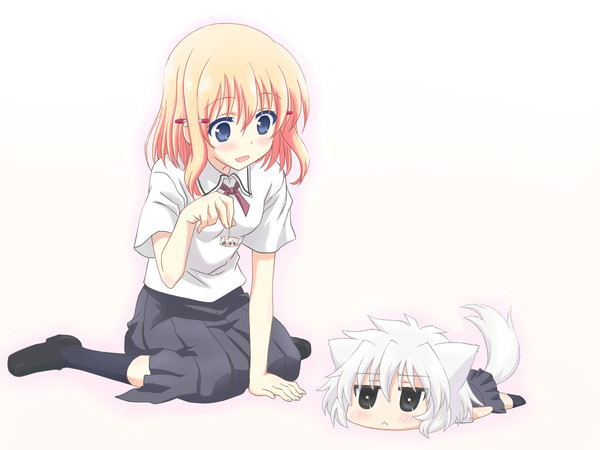 シロ犬とエイちゃん