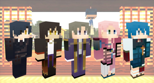 【刀剣乱舞】Minecraft用スキン（おだて組＆黒田組）
