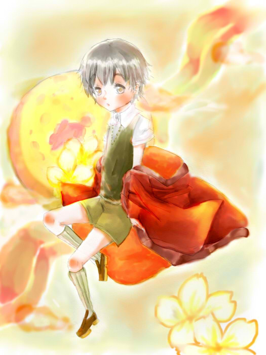月と少年