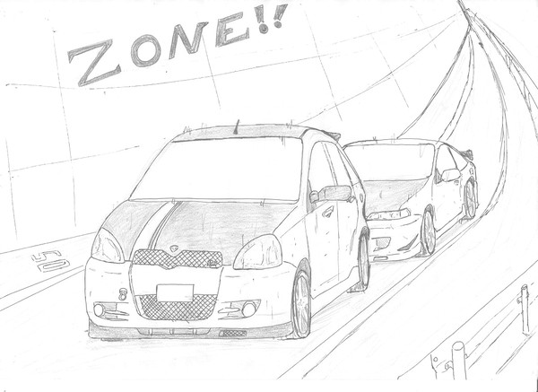 走り屋４コマ「ZONE!!」　第一話