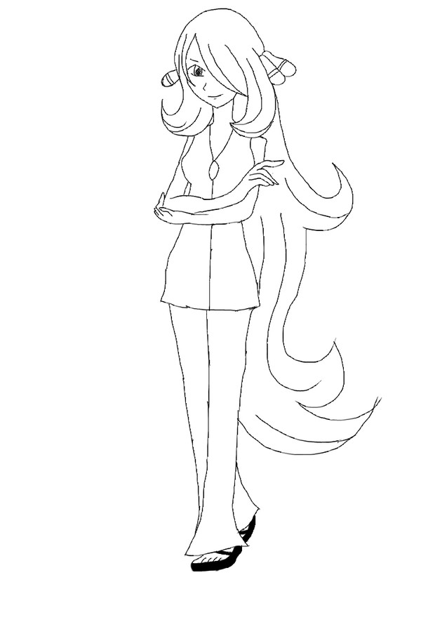 初描きシロナさん。